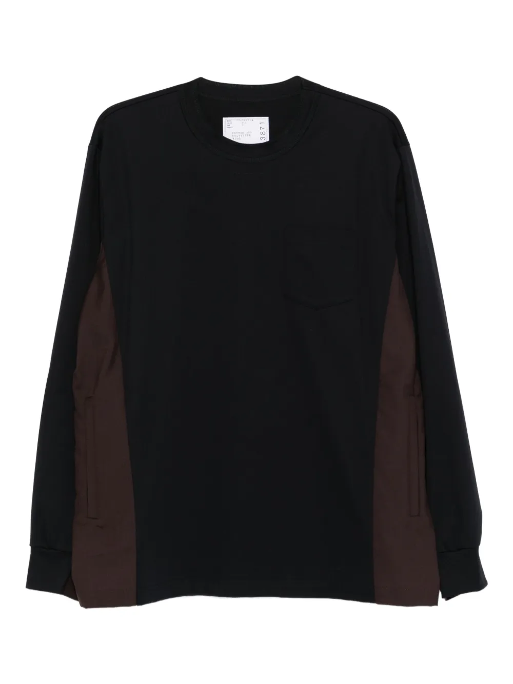 Sacai T-shirt met zak Zwart