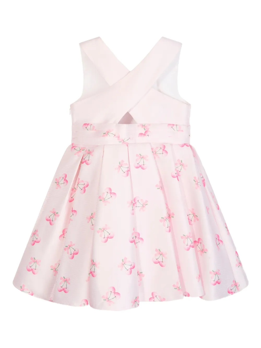 Dress & Fleur Jurk verfraaid met strik en kersenprint Wit