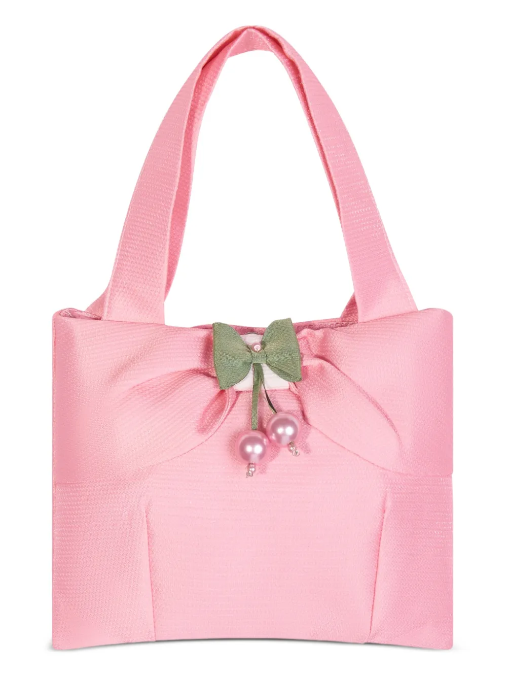 Dress & Fleur Jurk verfraaid met strik en kersenprint Wit