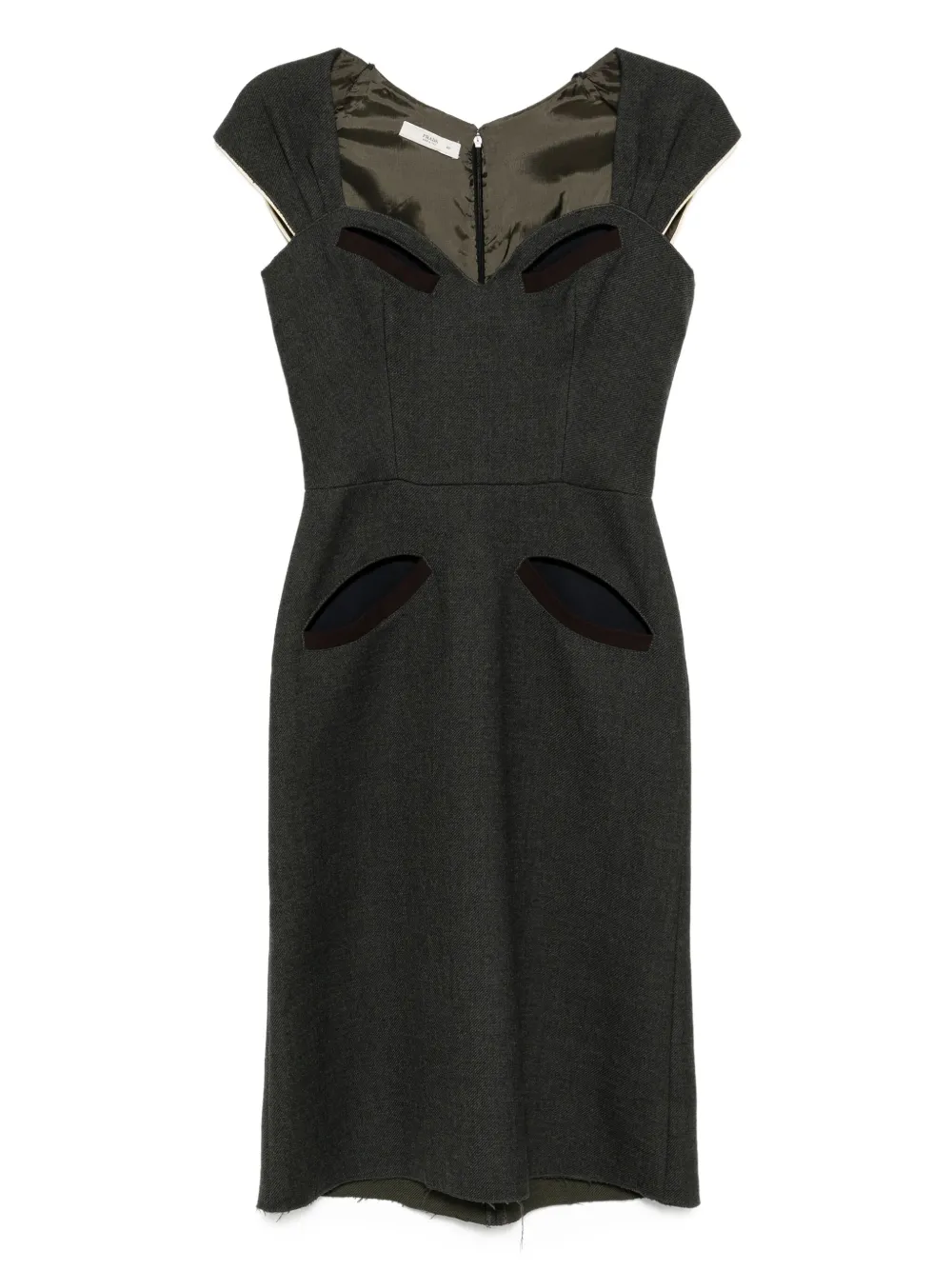 Prada Pre-Owned cut-out midi dress | Grey | Image 1