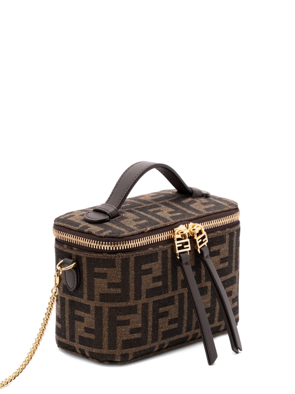 FENDI FF logo zipped make-up bag Bruin