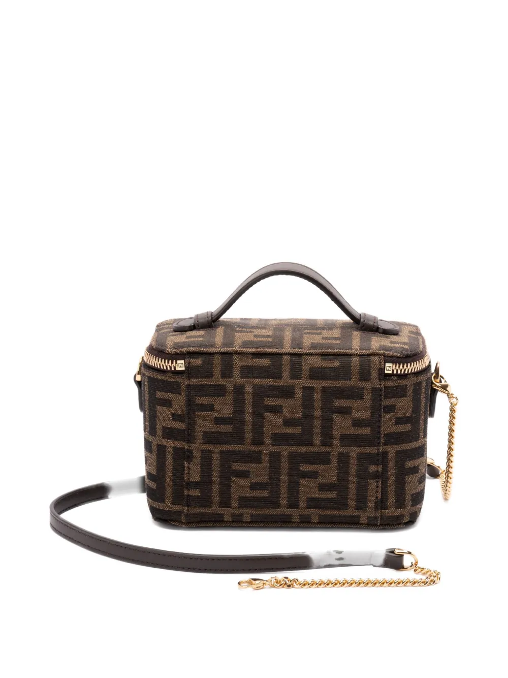 FENDI FF logo zipped make-up bag Bruin
