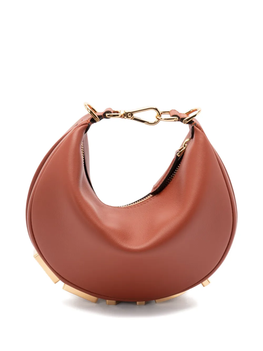 FENDI mini graphy leather shoulder bag - Bruin