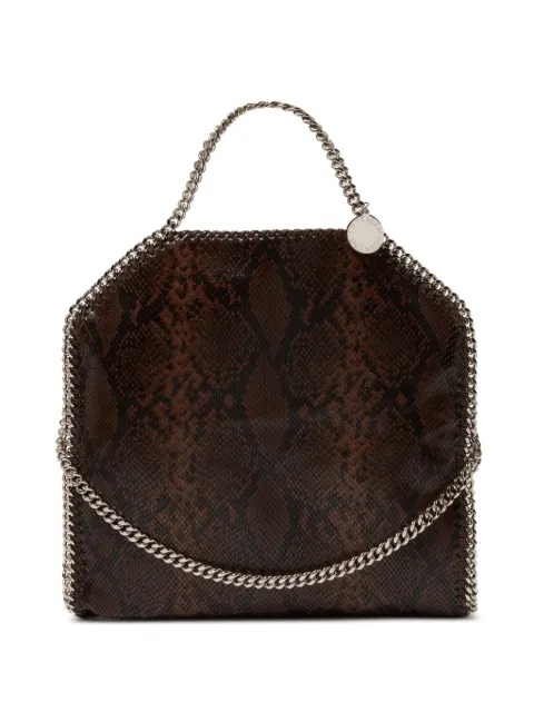 Stella McCartney Falabella Fold-Over snakeskin-effect tote bag