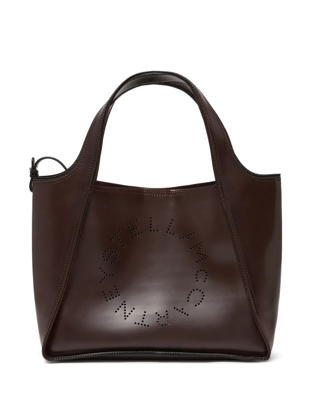 Stella McCartney perforated-logo tote bag | Brown | Image 1