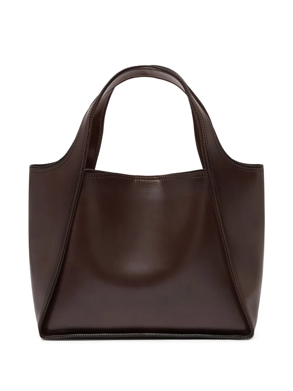 Stella McCartney Shopper met geperforeerd logo - Bruin