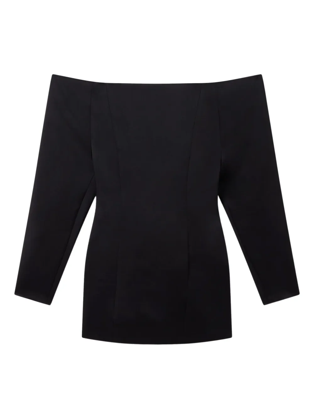 Stella McCartney off-shoulder long-sleeve mini dress Zwart