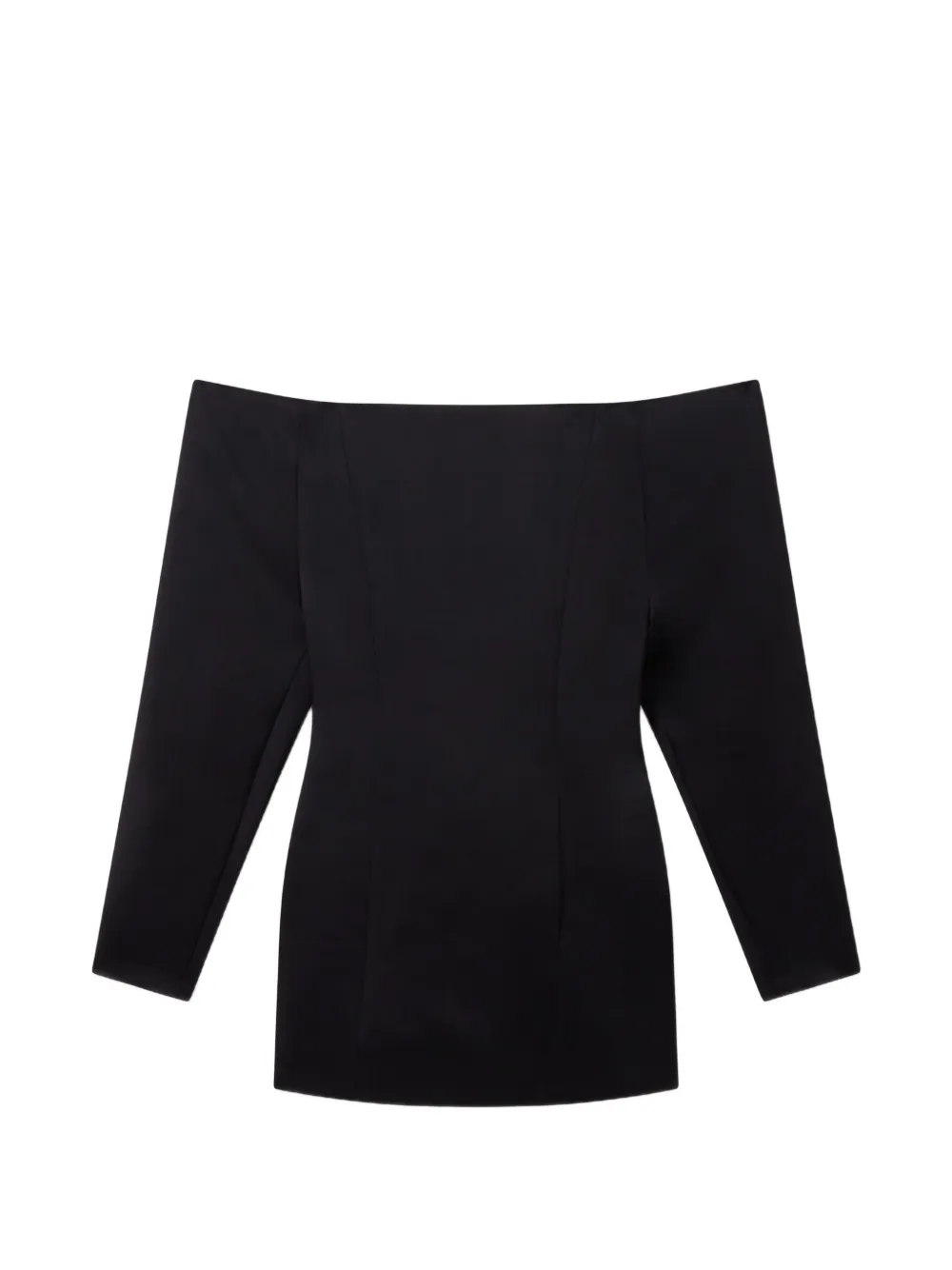 Stella McCartney off-shoulder long-sleeve mini dress - Black