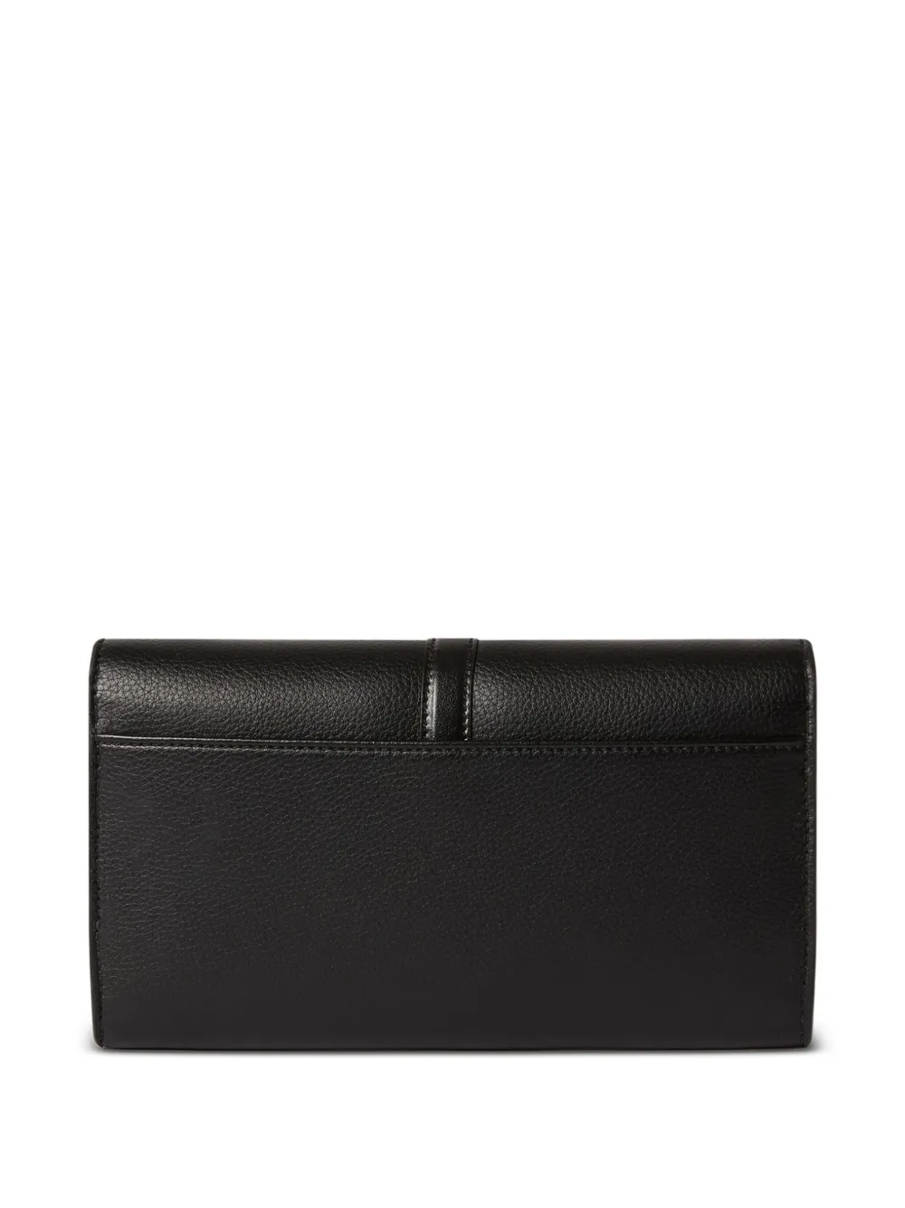 Stella Mccartney Ryder Padlock Flap Continental Wallet Bag In Black