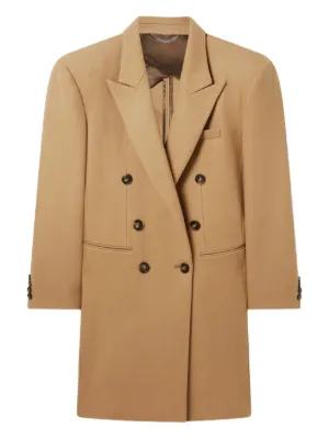 美品　ステラマッカートニー　キャメル　ダブル　ピーコート　ビッグシルエット Stella McCartney（ステラ・マッカートニー）ウィメンズ