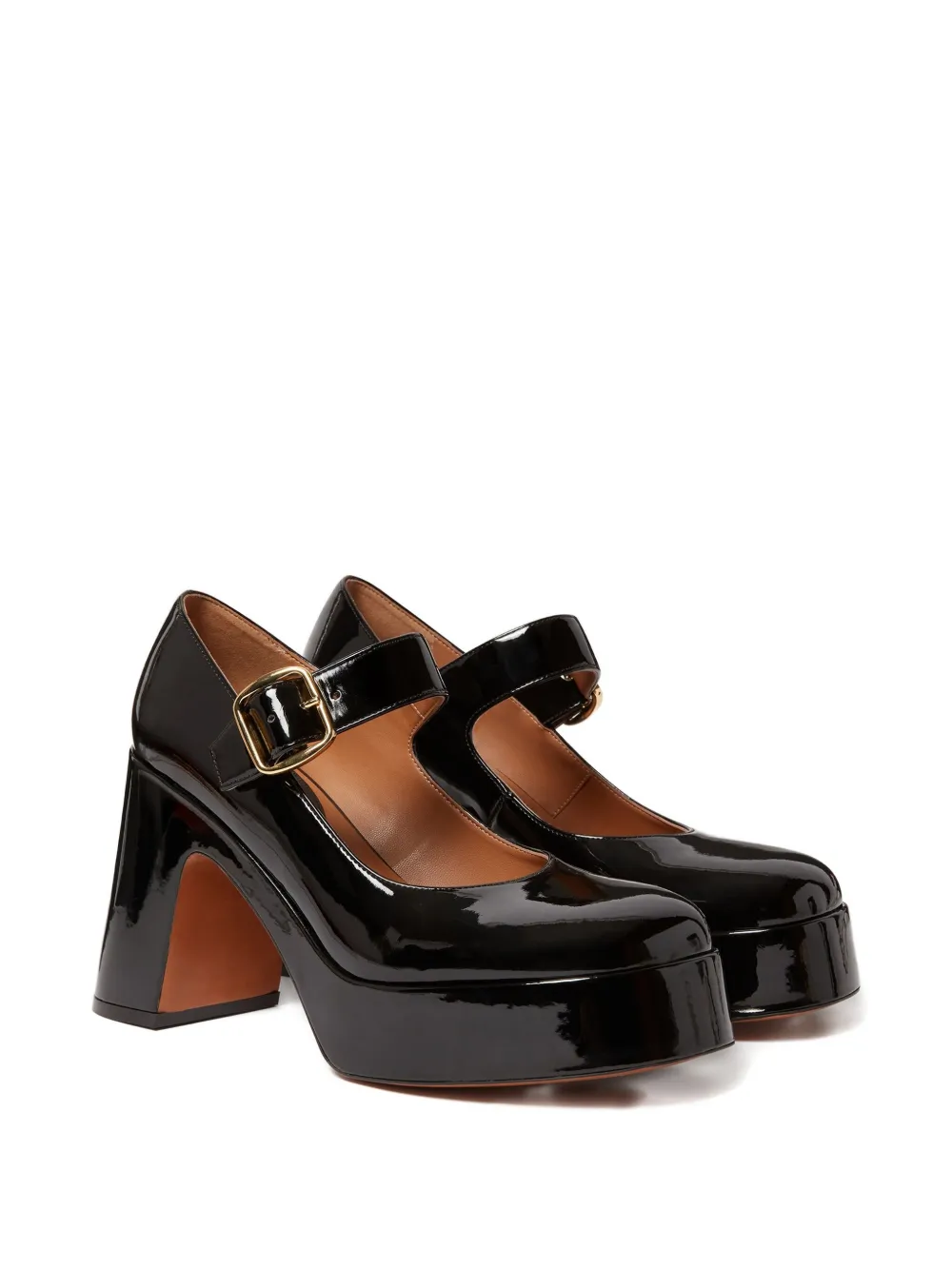 Stella McCartney buckle-fastening platform pumps Black