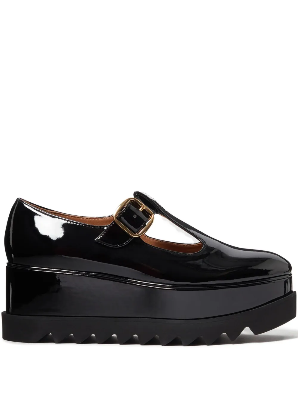 Stella Mccartney Buckle-detail Platform Pumps In Black