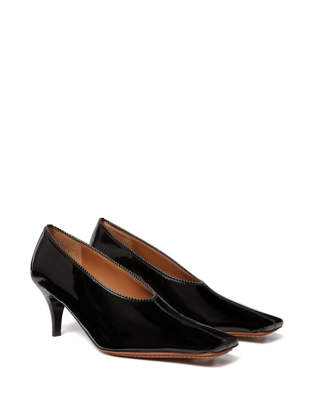 Stella Mccartney Pointed-toe Kitten-heel Pumps In Black
