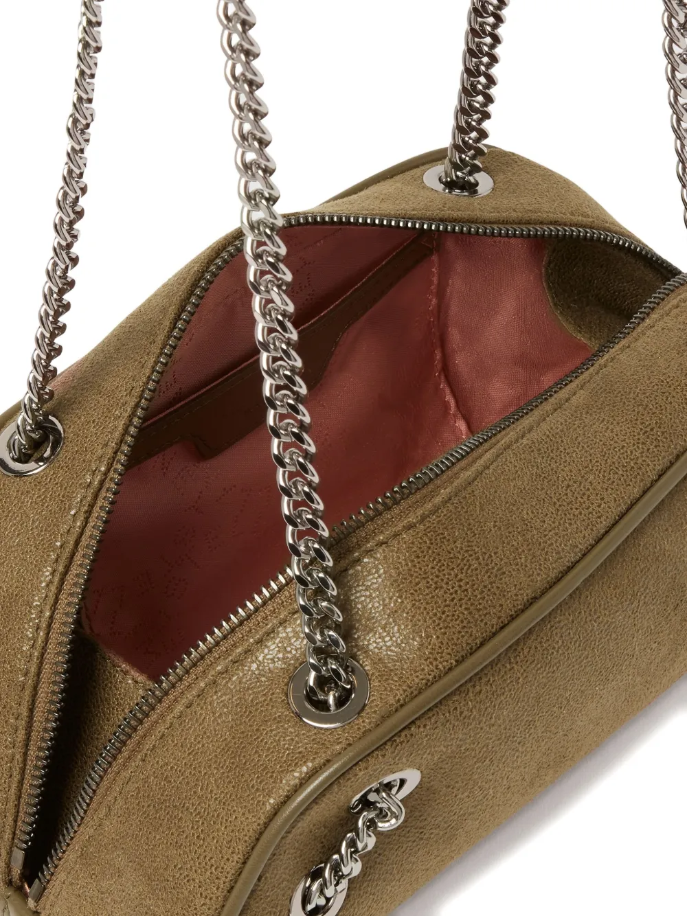 Stella Mccartney Falabella Chain-embellished Shoulder Bag In Neutral