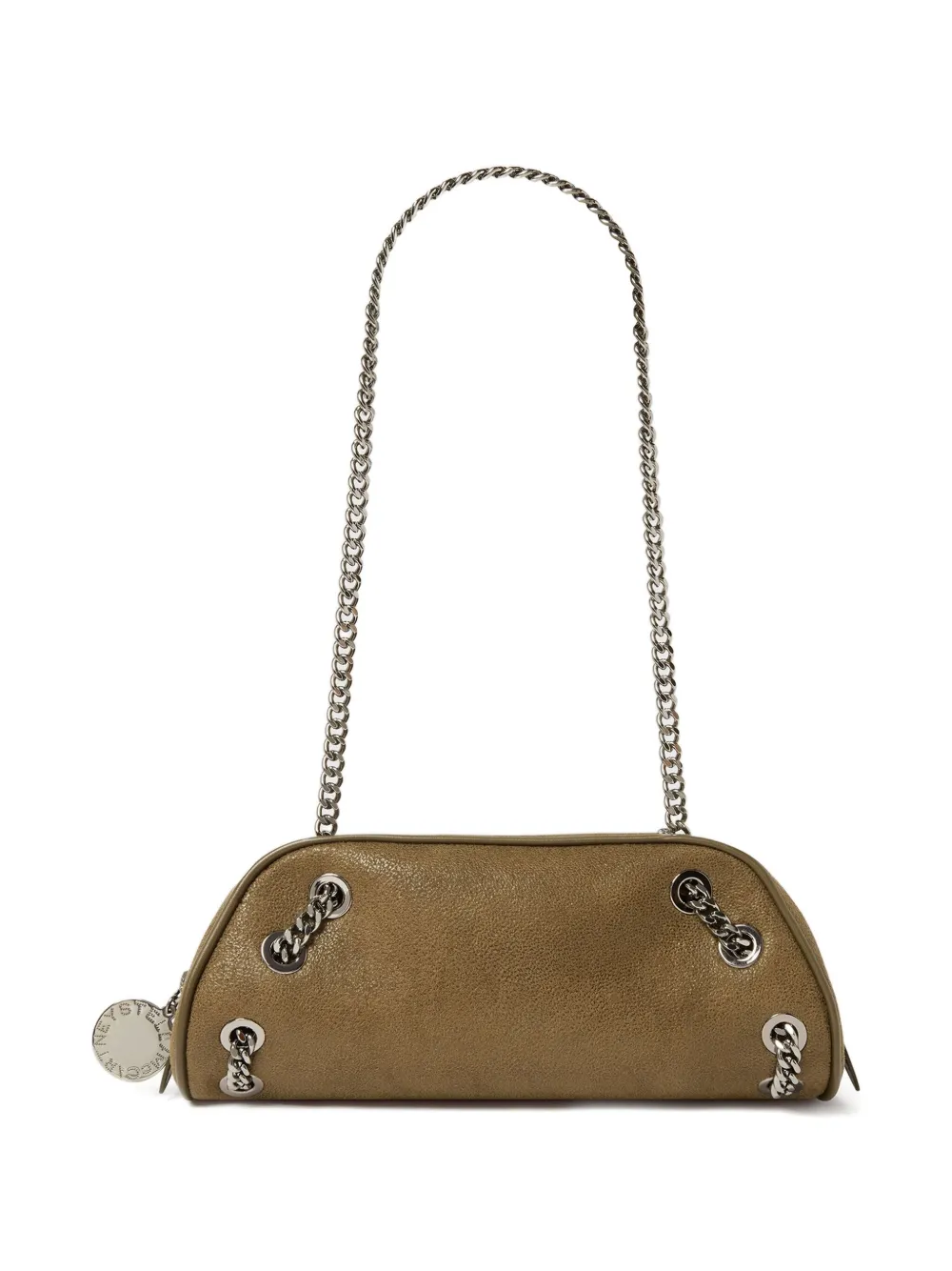 Stella Mccartney Falabella Chain-embellished Shoulder Bag In Neutral