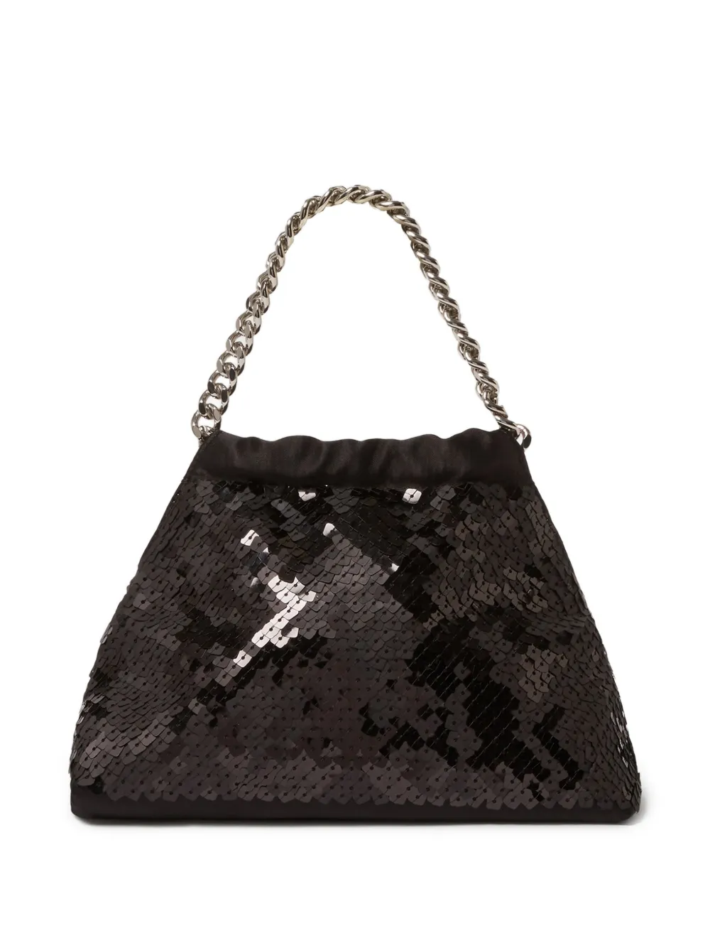 Stella McCartney Falabella mini-tas verfraaid met pailletten en kettingband Zwart