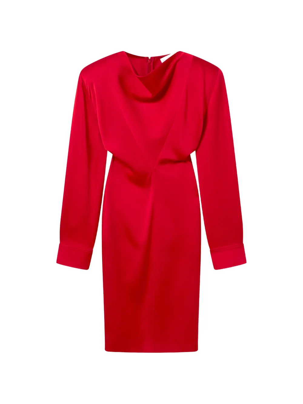 Stella McCartney Gedrapeerde midi-jurk met col Rood