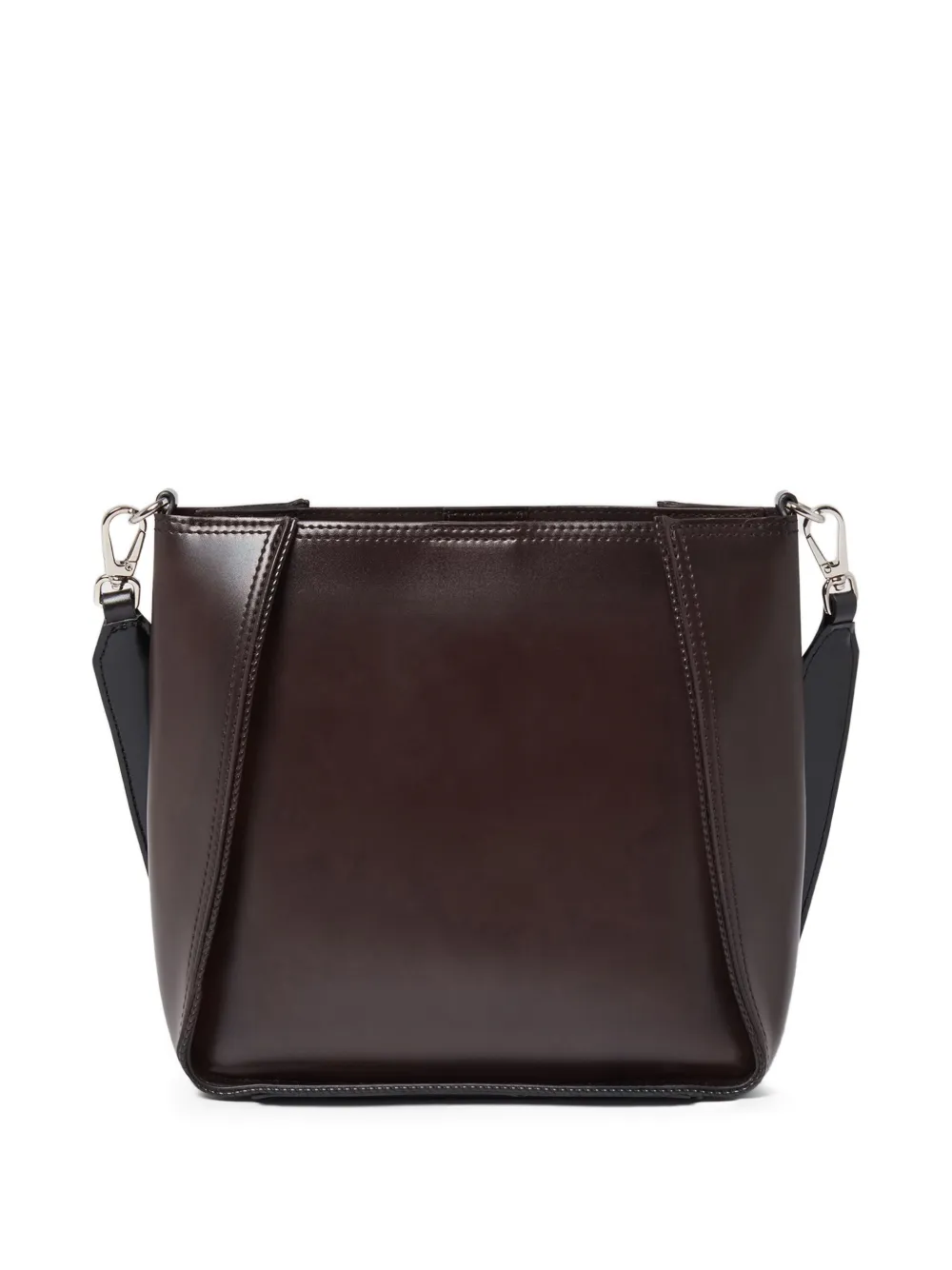 Stella McCartney Leren schoudertas met logo - Bruin