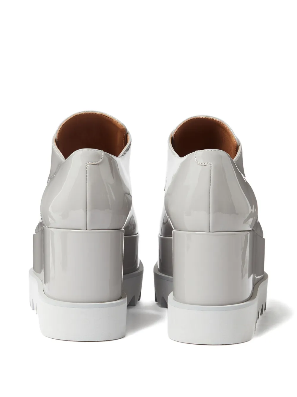Stella McCartney lace-up platform derby shoes Grey