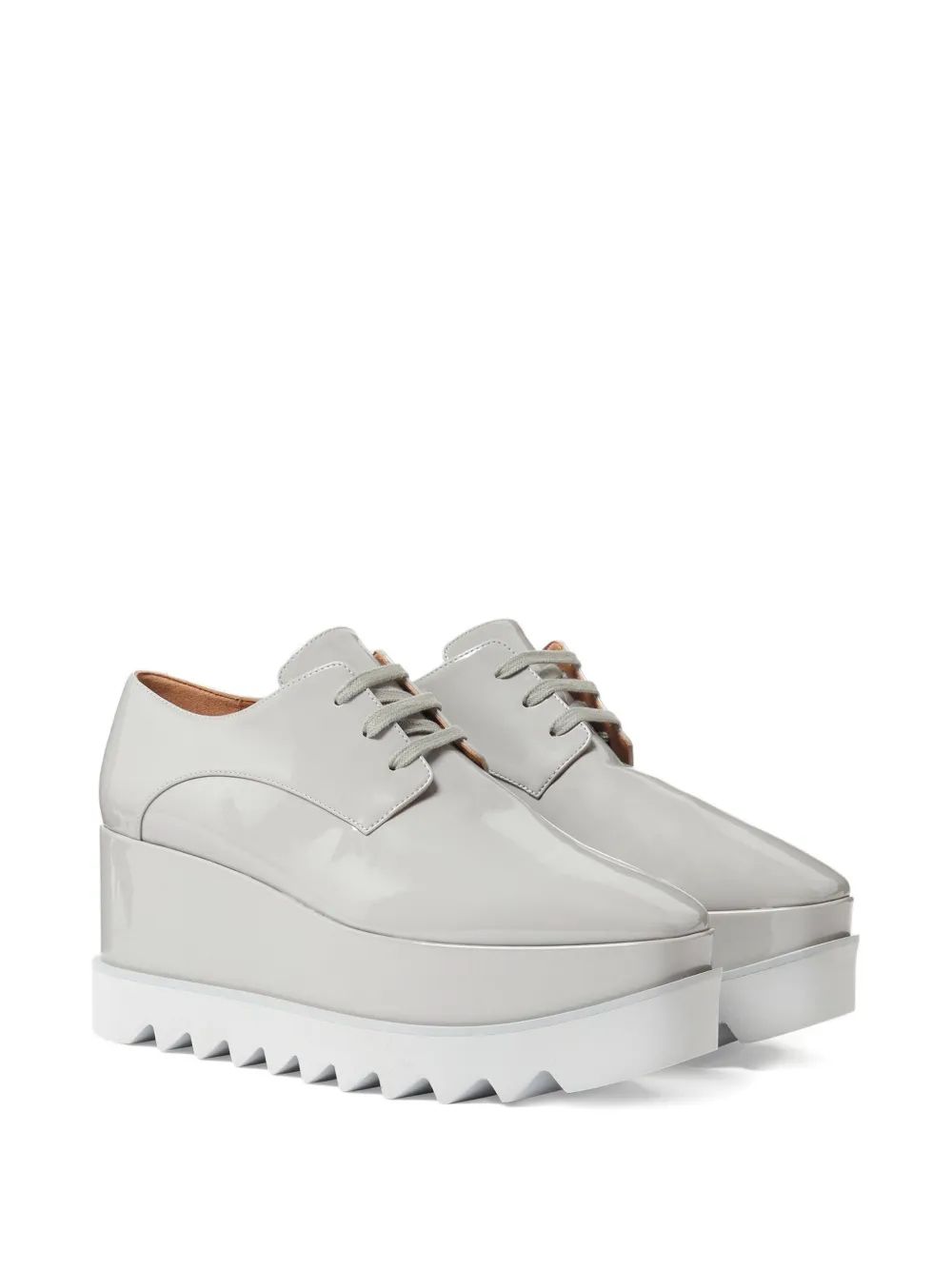 Stella McCartney lace-up platform derby shoes Grey