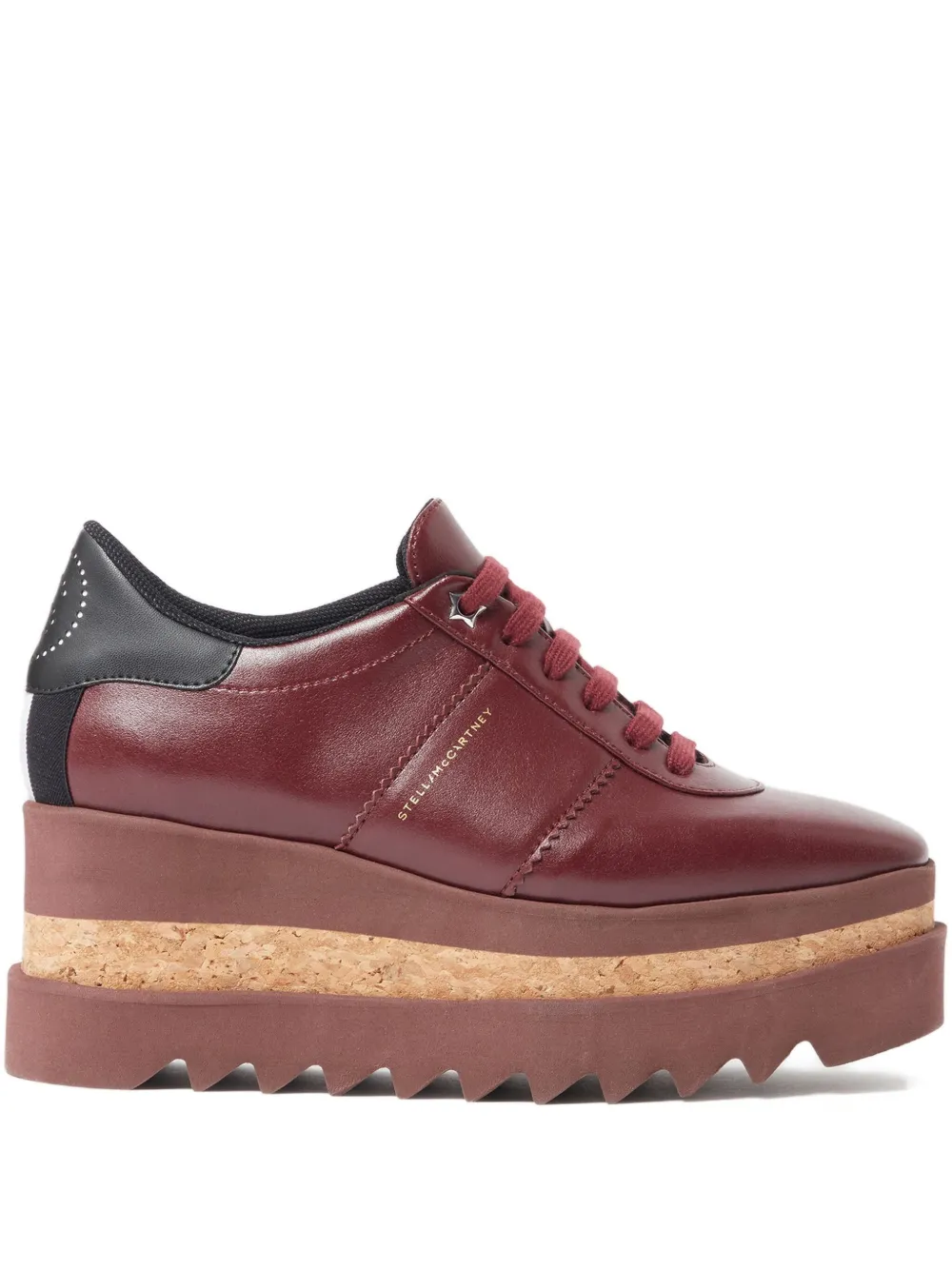 Stella McCartney 80mm platform lace-up sneakers Brown