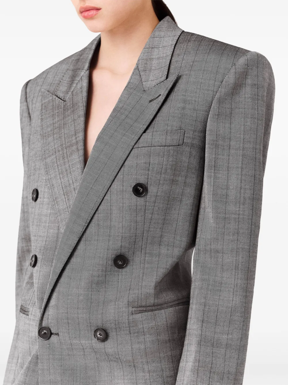 Stella McCartney Mantel met dubbele rij knopen Grijs