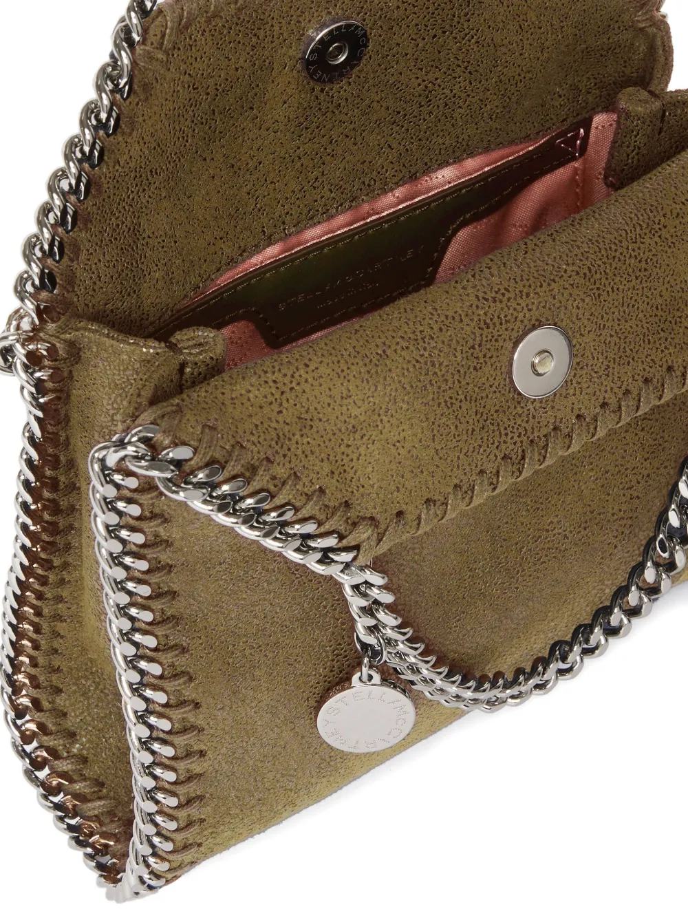 Stella McCartney mini Falabella chain-trimmed tote bag Groen