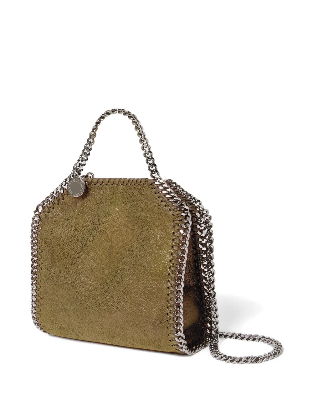 Stella McCartney mini Falabella chain-trimmed tote bag Groen