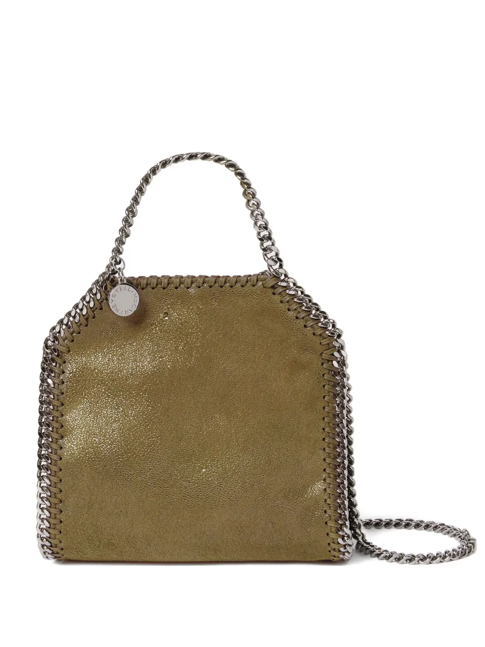 Stella McCartney mini Falabella chain-trimmed tote bag Groen