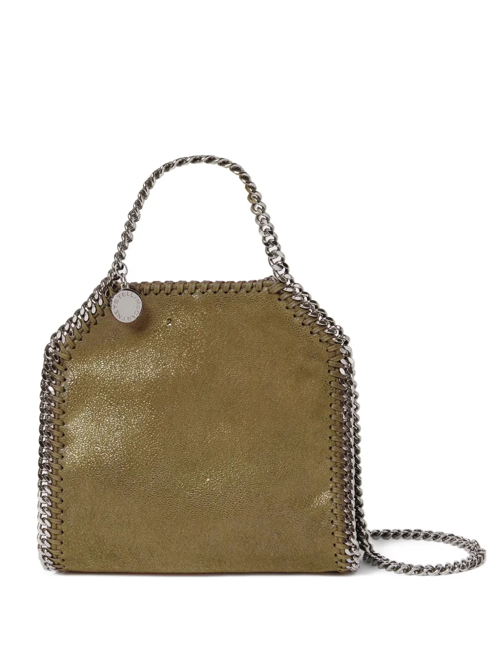 Stella McCartney mini Falabella chain-trimmed tote bag Groen