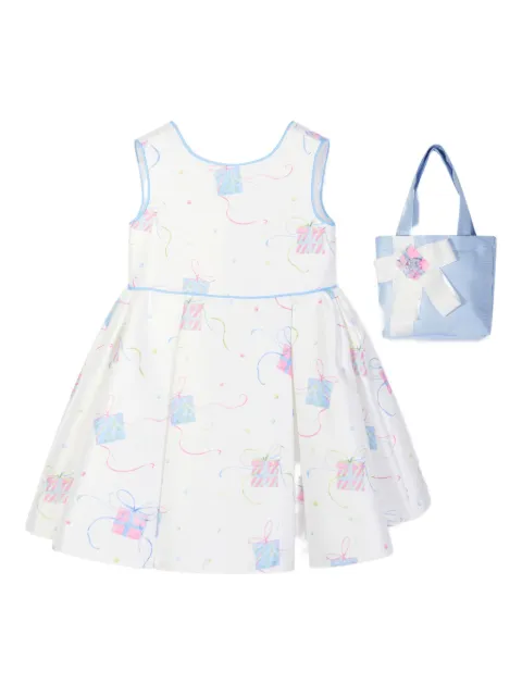 Dress & Fleur vestido plisado con estampado de regalo