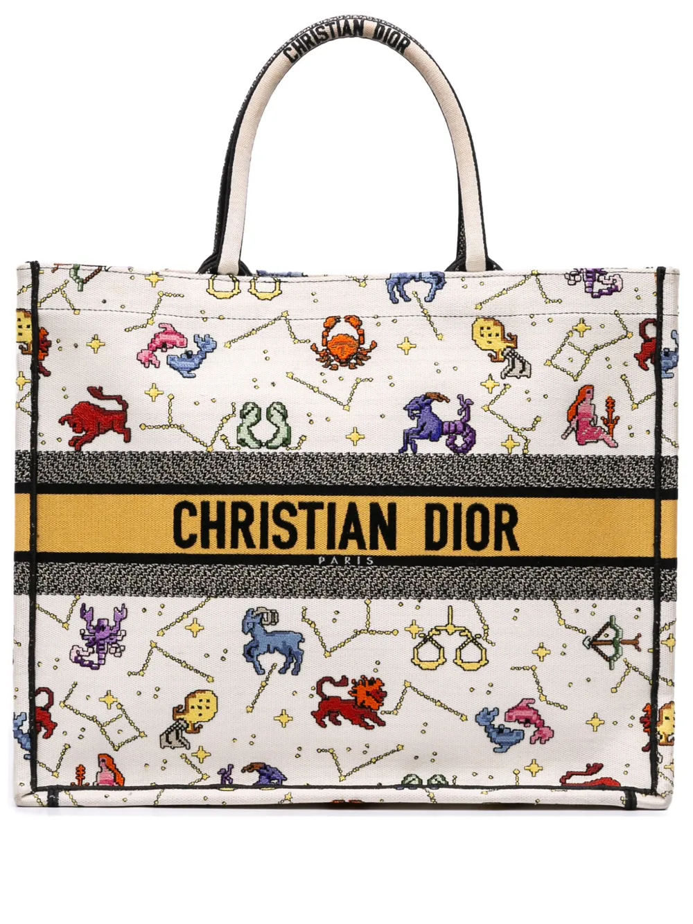2022 Large Zodiac Pixel Zodiac Book tote bag