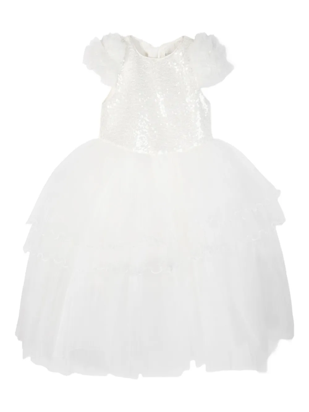 Magical Costumes Tulen jurk met pailletten Wit