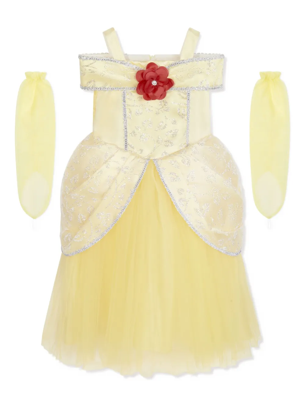Magical Costumes Abito con decorazione floreale e glitter - Giallo