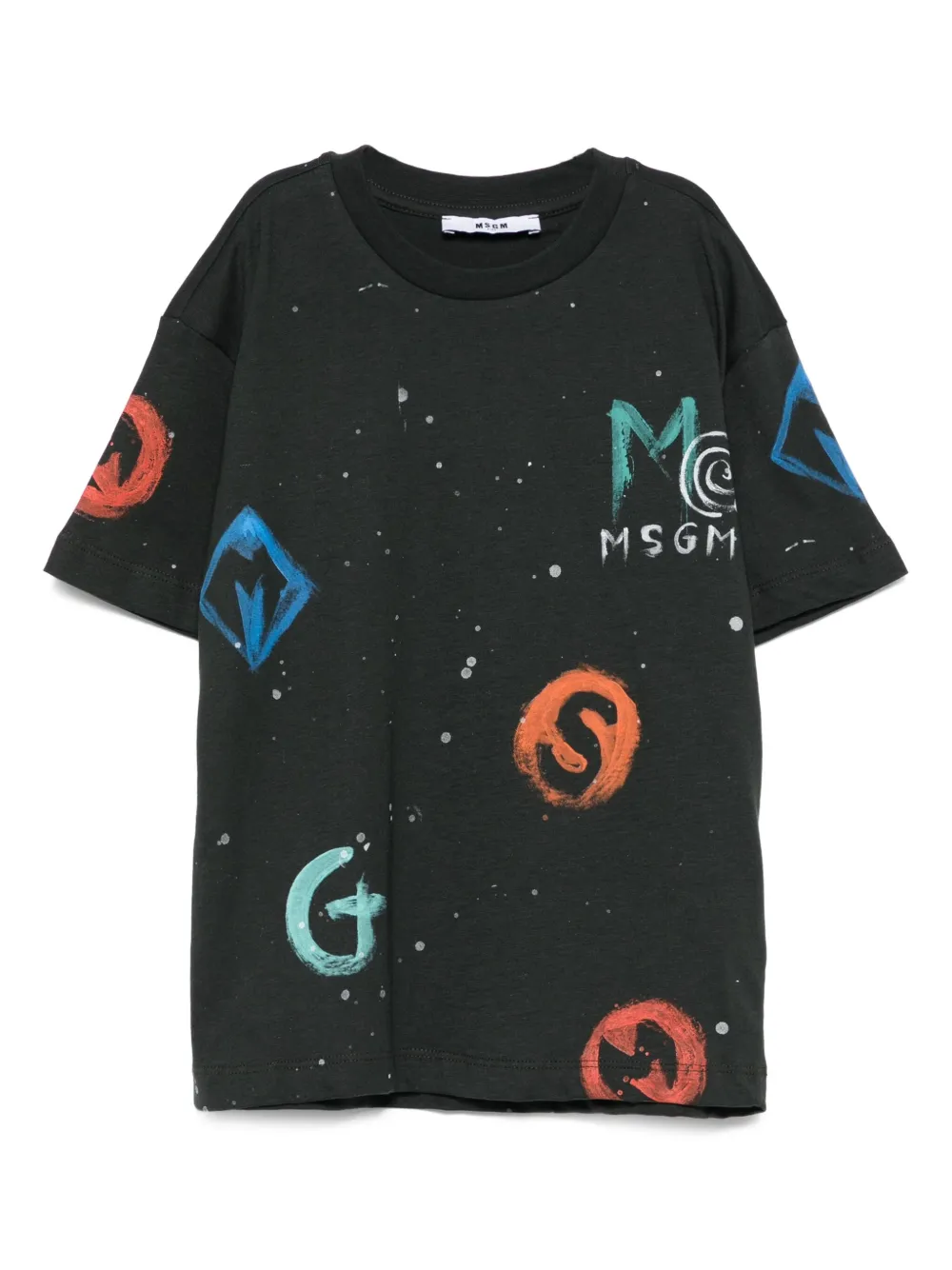 MSGM Kids T-shirt met logoprint Zwart