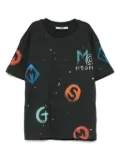 MSGM Kids logo-print graphic tee - Black