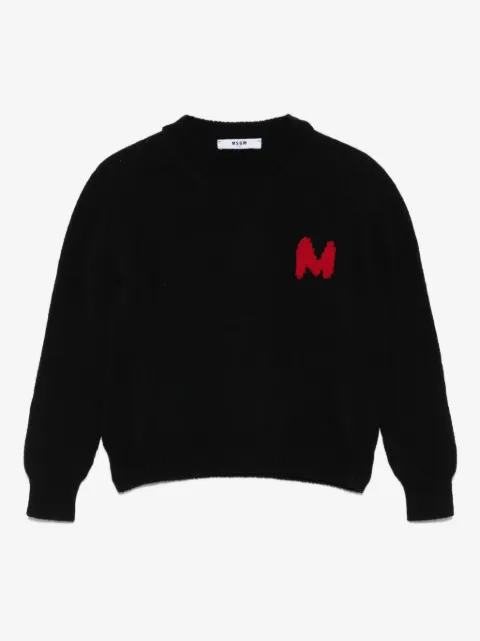 MSGM Kids logo cashmere sweater