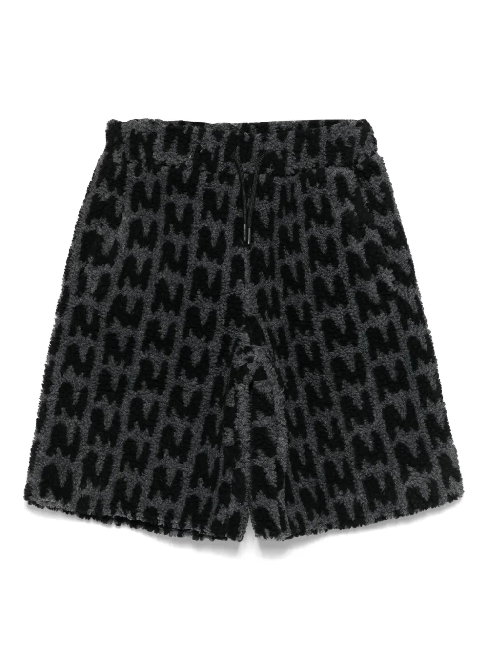 MSGM Kids shorts texturizados con monograma | negro | Image 1