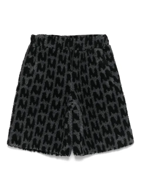 MSGM Kids monogram fleece shorts