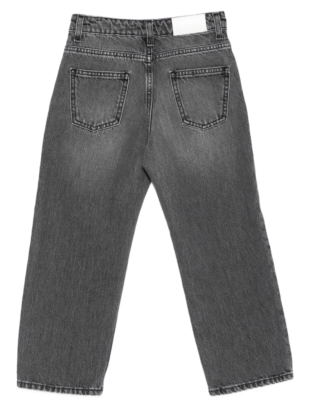 Msgm Logo-embroidered Jeans In Black