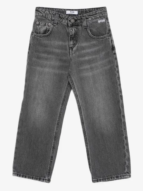 MSGM Kids Jeans con logo ricamato