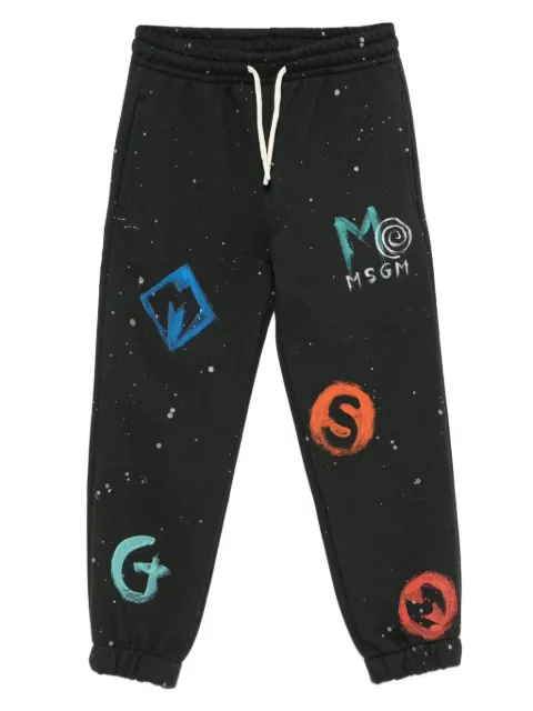 MSGM Kids logo-print tracksuit bottoms