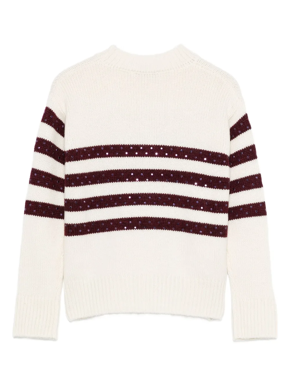 MSGM Kids stripe-detail sequin-embellished sweater | Girls Jumpers & Knitwear | Image 2