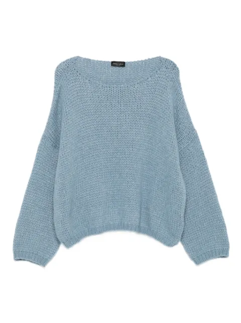 Roberto Collina boat-neck long-sleeve jumper