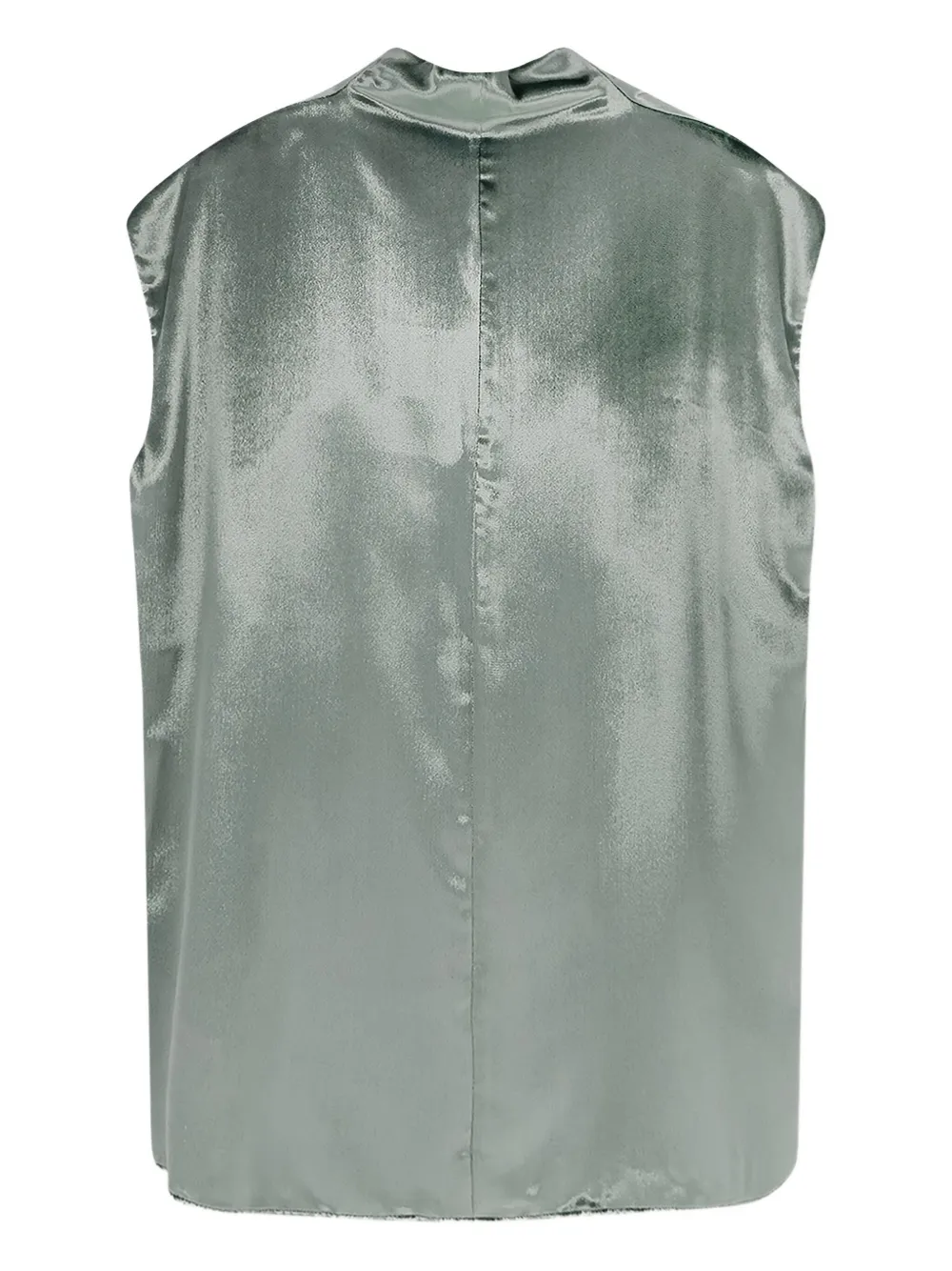 Alberta Ferretti cowl-neck sleeveless top - Groen