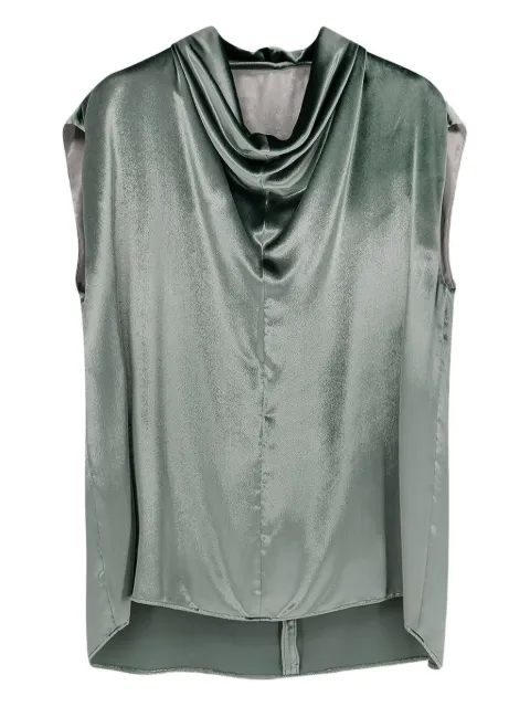 Alberta Ferretti top sin mangas con cuello desbocado