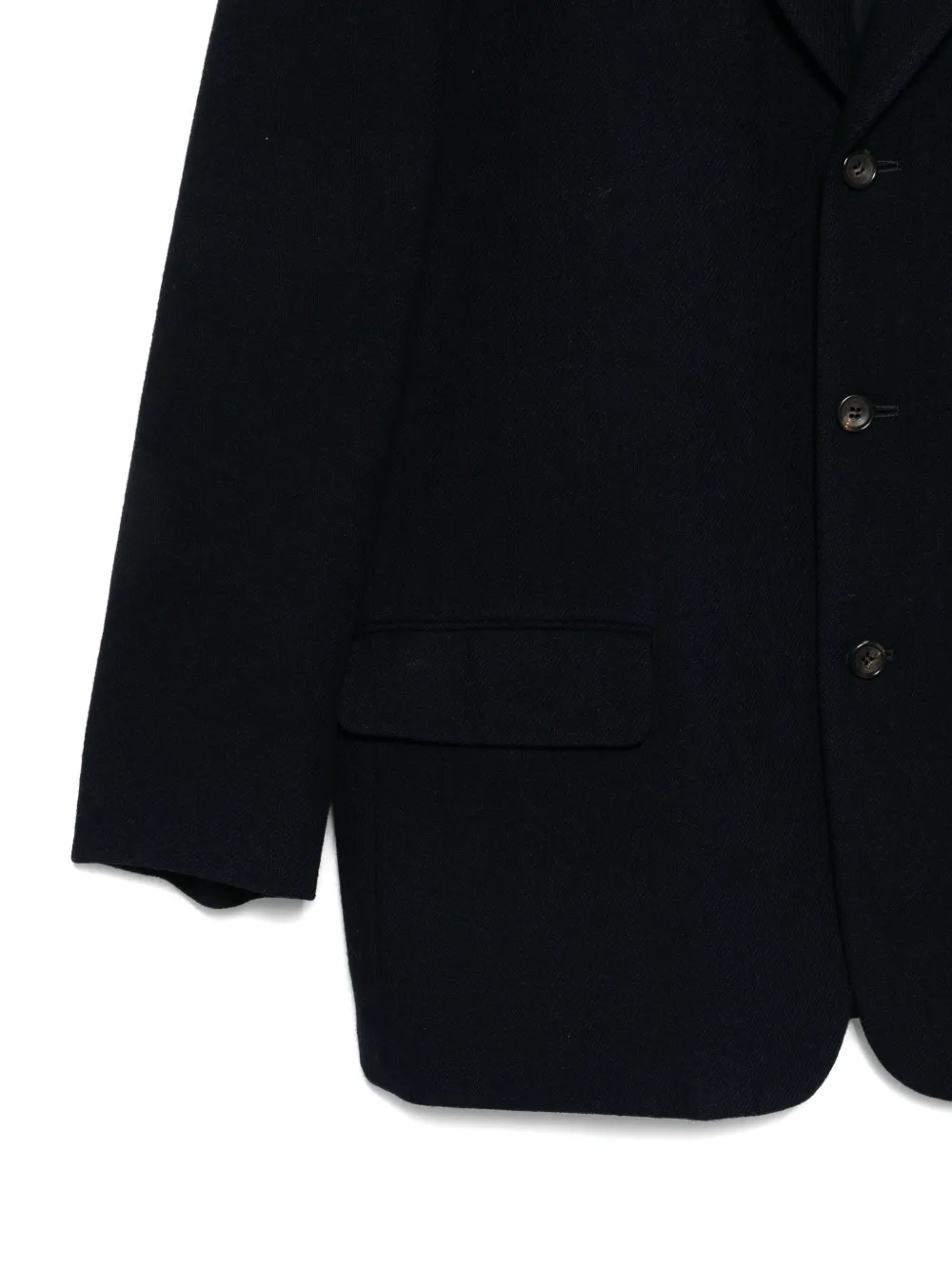 Pre-owned Comme Des Garçons 1990s Three-button Wool Jacket In Blue