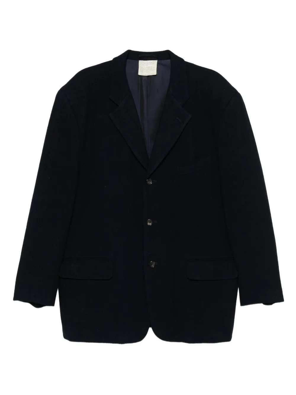 Comme Des Garçons Pre-Owned 1990s three-button wool jacket | Blue | Image 1