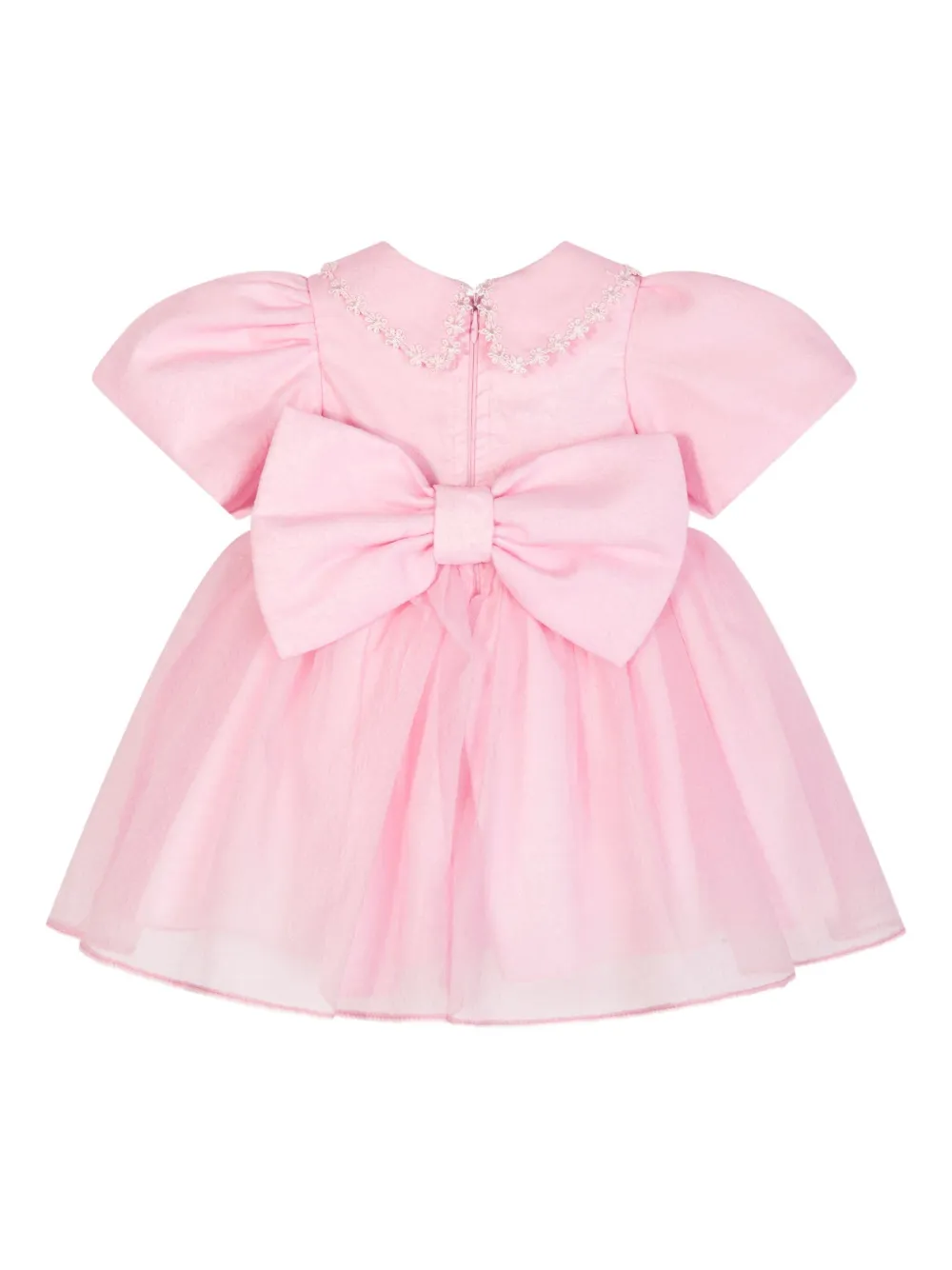 Dress & Fleur Puff-sleeve Bow Dress In Pink