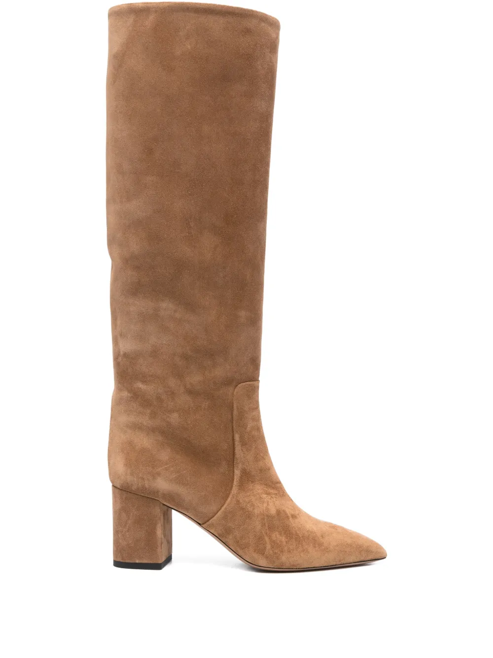 Paris Texas 70mm calf suede block-heel boots Neutrals
